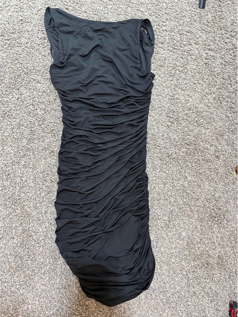 Loved by Heidi Klum Black Ruched Bodycon Dress Size S